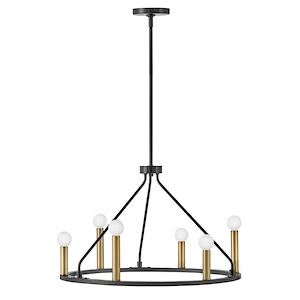 Lazlo - 6 Light Small Chandelier In Transitional and Modern Style-15 Inches Tall and 24.25 Inches Wide