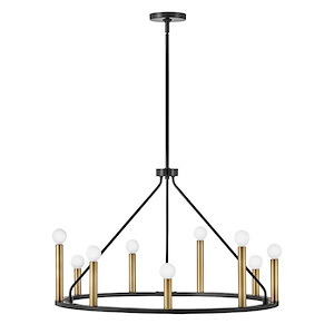 Lazlo - 9 Light Medium Chandelier In Transitional and Modern Style-18.5 Inches Tall and 30 Inches Wide