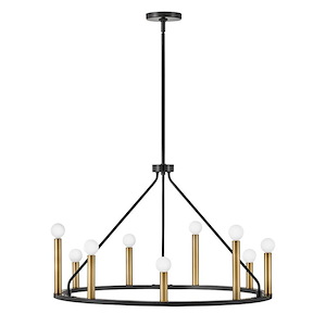 Lazlo - 9 Light Medium Chandelier In Transitional and Modern Style-18.5 Inches Tall and 30 Inches Wide - 1254555