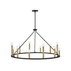 Lazlo - 60W 12 LED Large Chandelier In Modern Style-20.5 Inches Tall and 38 Inches Wide