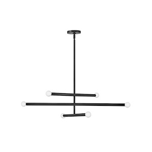 Millie - 6 Light Convertible Chandelier In Modern and Mid-Century Modern Style-8.5 Inches Tall and 35.75 Inches Wide - 1107154