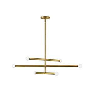Millie - 6 Light Convertible Chandelier In Modern and Mid-Century Modern Style-8.5 Inches Tall and 35.75 Inches Wide - 1107154