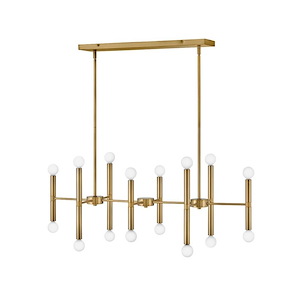 Millie - 16 Light Linear Chandelier In Modern and Mid-Century Modern Style-11.75 Inches Tall and 39 Inches Wide - 1107155
