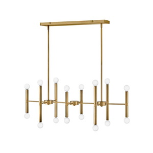 Millie - 16 Light Linear Chandelier In Modern and Mid-Century Modern Style-11.75 Inches Tall and 39 Inches Wide - 1107155