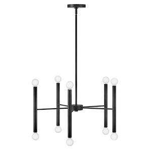 Millie - 10 Light Medium Chandelier In Modern and Mid-Century Modern Style-12 Inches Tall and 24 Inches Wide