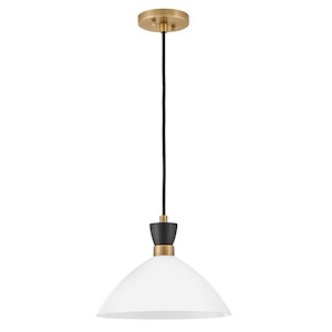 Simon - 12W 1 LED Small Convertible Pendant In Modern Style-10 Inches Tall and 13 Inches Wide - 1320435