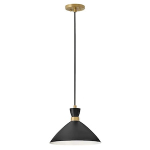 Simon - 1 Light Pendant In Mid-Century Modern Style-10 Inches Tall and 13 Inches Wide