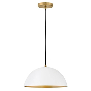 Lou - 1 Light Pendant In Modern and Mid-Century Modern Style-7.25 Inches Tall and 14 Inches Wide