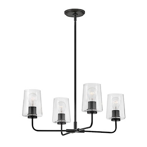 Kline - 4 Light Medium Chandelier In Transitional Style-9.75 Inches Tall and 25 Inches Wide