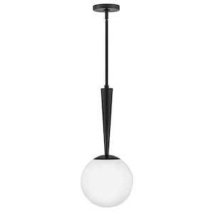 Izzy - 10W 1 LED Small Pendant In Mid-Century Modern Style-21.75 Inches Tall and 9.75 Inches Wide