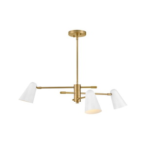 Birdie - 15W 3 LED Convertible Chandelier In Mid-Century Modern Style-10.25 Inches Tall and 30 Inches Wide - 1292825