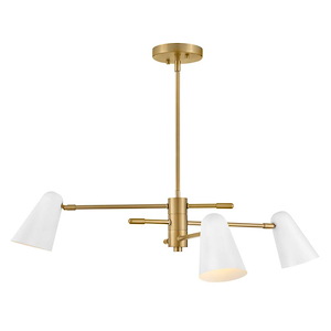Birdie - 15W 3 LED Convertible Chandelier In Mid-Century Modern Style-10.25 Inches Tall and 30 Inches Wide - 1292825