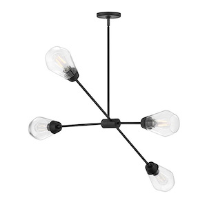 Livie - 40W 4 LED Medium Convertible Mobile Chandelier In Modern Style-5.25 Inches Tall and 44 Inches Wide