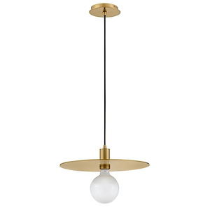 Lulu - 14W 1 LED Small Convertible Pendant In Modern Style-4 Inches Tall and 10 Inches Wide