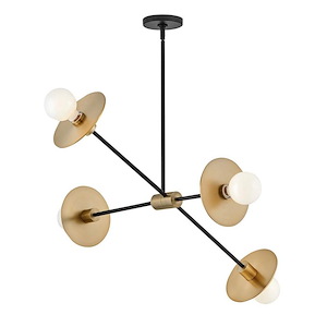Lulu - 40W 4 LED Medium Convertible Mobile Chandelier In Modern Style-8 Inches Tall and 35.75 Inches Wide - 1320290
