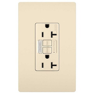 Radiant - 20A Tamper-Resistant Self-Test GFCI Outlet Receptacle with Night Light - 1089937