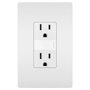 Radiant - 15A Tamper-Resistant Outlet with Night Light-4.2 Inches Tall and 1.29 Inches Wide