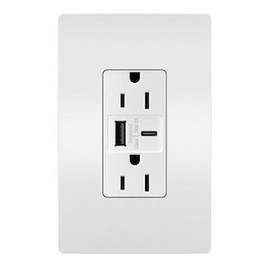 Radiant - 15A Tamper-Resistant Ultra-Fast USB Type-A/C Outlet Receptacle - 1089956