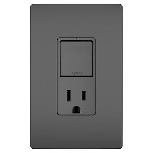 Radiant - Single-Pole/3-Way Switch with 15A Tamper-Resistant Outlet