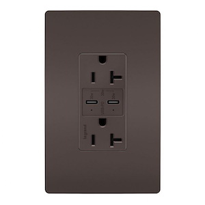 Radiant - 20A Tamper Resistant Ultra Fast PLUS Power Delivery USB Type C/C Outlet