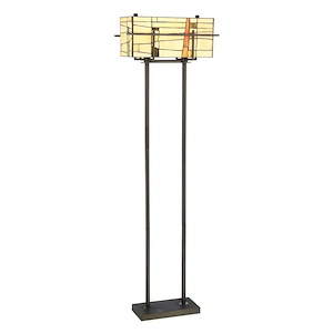 Mansur-Two Light Floor Lamp-20.5 Inches Wide by 65.75 Inches High