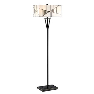 Zellah - 2 Light Floor Lamp-62 Inches Tall and 18 Inches Wide