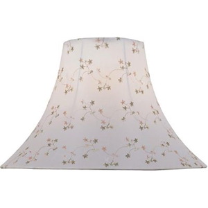 White Jacquard Bell Shade Only