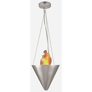 Flame-One Light Pendant-12 Inches Wide by 11.5 Inches High