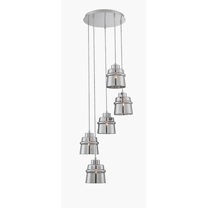 Sparta-Five Light Cluster Pendant-12 Inches Wide by 68 Inches High - 448435