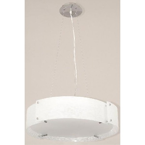 Three Light Pendant-22.25 Inches Wide by 130 Inches High