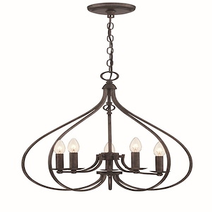 Farrah-Five Light Chandelier-19.5 Inches Wide by 25 Inches High