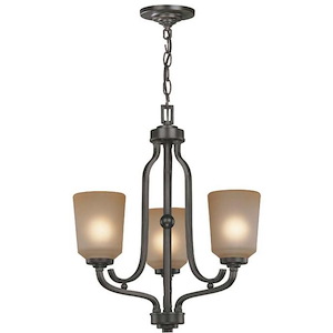Rupert-Three Light Chandelier-16 Inches Wide by 21.5 Inches High