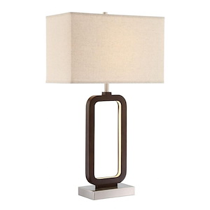 Leonard-One Light Table Lamp with LED Night Light-17.5 Inches Wide by 30.5 Inches High