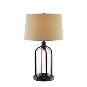 Anton-Two Light Table Lamp with Night Light-16 Inches Wide by 27 Inches High