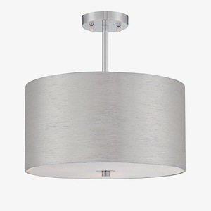 Silvain-Three Light Semi-Flush Mount-16 Inches Wide by 13.5 Inches High