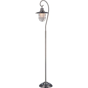 One Light Floor Lamp-9 Inches Wide by 58 Inches High