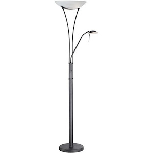Two Light Floor Torchiere/Reading Lamp