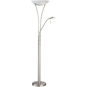 Two Light Floor Torchiere/Reading Lamp-15 Inches Wide by 70.5 Inches High