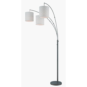Vasanti-Three Light Arc Floor Lamp-13 Inches Wide by 85 Inches High