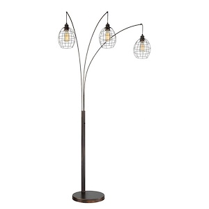 Kaden-Three Light Arch Floor Lamp-61 Inches Wide by 87.25 Inches High