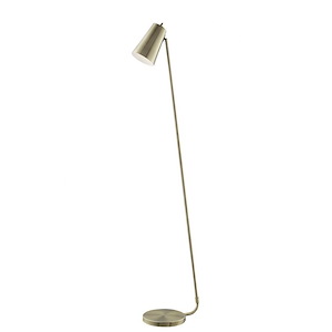 Mccoy-One Light Floor Lamp-9 Inches Wide by 62.5 Inches High