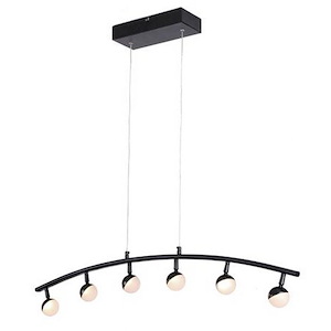 Torshon - 12W 6 LED Pendant-66 Inches Tall and 39 Inches Wide