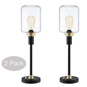 Luken - 2 Light Table Lamp (Pack of 2)-24 Inches Tall and 6.25 Inches Wide - 1298789