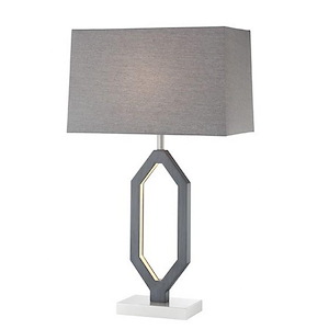 Desmond - 2 Light Table Lamp with Night Light-31 Inches Tall and 18 Inches Wide