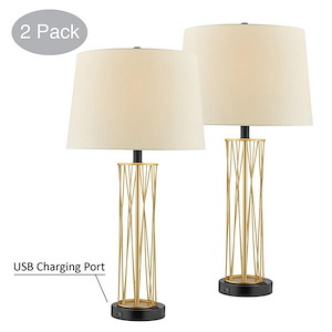 Breiton - 2 Light Table Lamp (Pack of 2)-28.5 Inches Tall and 15 Inches Wide