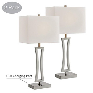 Orleano - 2 Light Table Lamp (Pack of 2)-28 Inches Tall and 13 Inches Wide