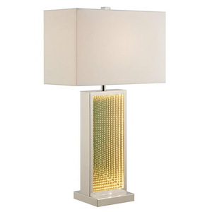 Konane - 2 Light Table Lamp with Night Light-26 Inches Tall and 14.5 Inches Wide