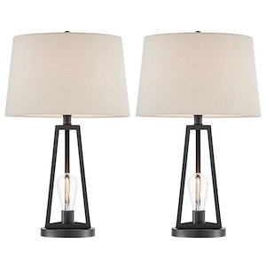 Galini - 2 Light Table Lamp with Night Light (Pack of 2)-24.5 Inches Tall and 15 Inches Wide