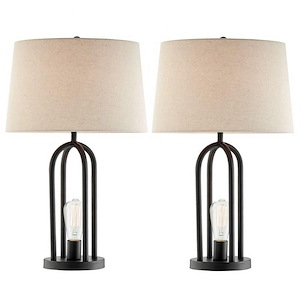 Galina - 2 Light Table Lamp with Night Light (Pack of 2)-24 Inches Tall and 15 Inches Wide