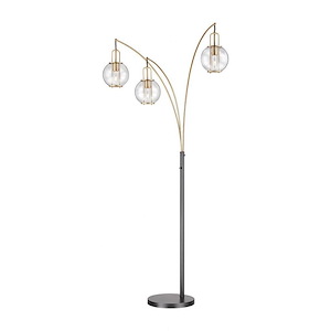 Kaira - 3 Light Arch Floor Lamp-89 Inches Tall and 62 Inches Wide
